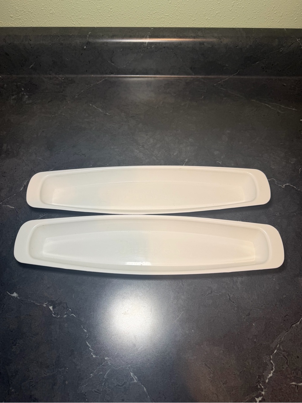 George Forman white 14" drip tray lot of 2 replacement